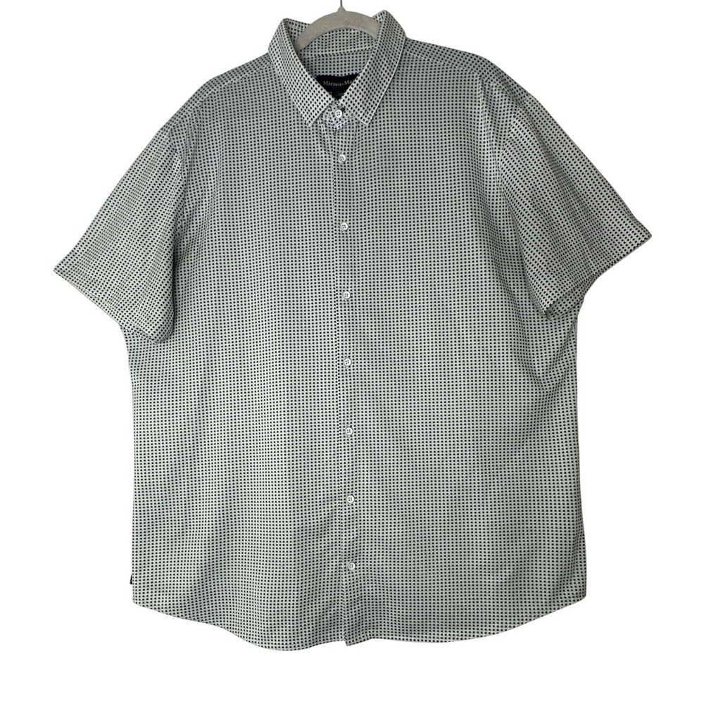 Mizzen Main Shirt Men's 2XL Trim Fit Stretch Career Short Sleeve Button Up